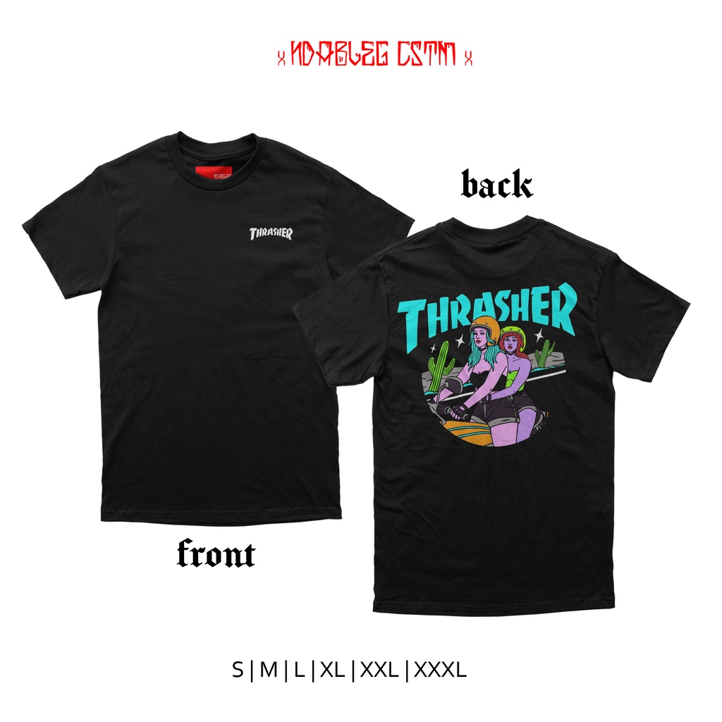 Kaos distro thrasher combed 24s