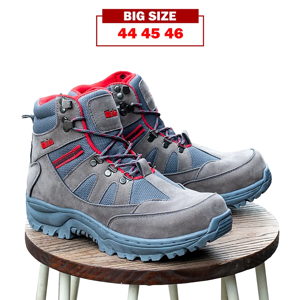 GENEVA HIGH - Sepatu Safety Shoes Pria BIG SIZE 44 - 46 High Quality Outdoor Tracking Pria Terbaik