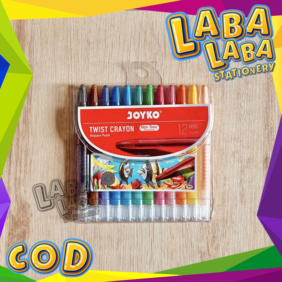 

LabaLabaStationery Crayon Putar TITI JOYKO 12 Warna MINI