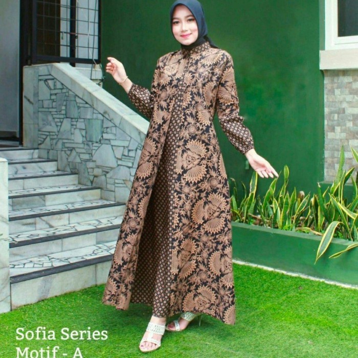 PROMO ( COD ) GAMIS BATIK TERBARU 2023 Modern Dress GROSIR GAMIS MAXY couple keluarga modern BATIK P