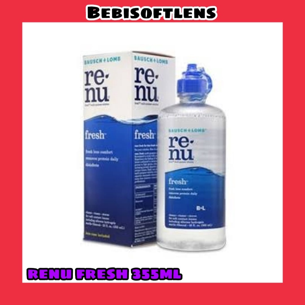 Cairan Pembersih Softlens Renu Fresh Biru 355ml