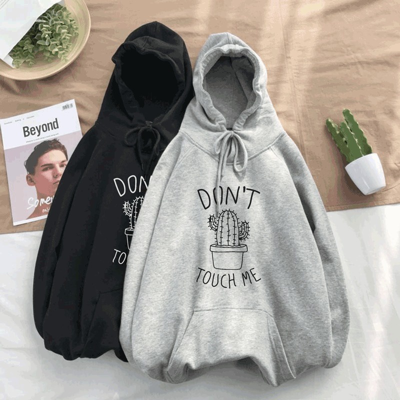 Parisdivarious Sweater Hoodie Jemper Cactus Bahan Fleece Size S - XXL (Pria &amp; Wanita)