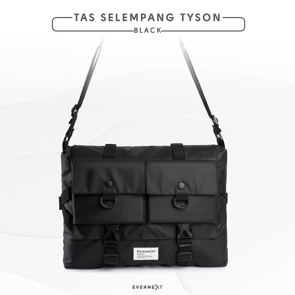 Tas Selempang Laptop Tas Laptop Pria Messenger Bag Waterproof Tas Laptop 14 15.6 Inch – Hitam