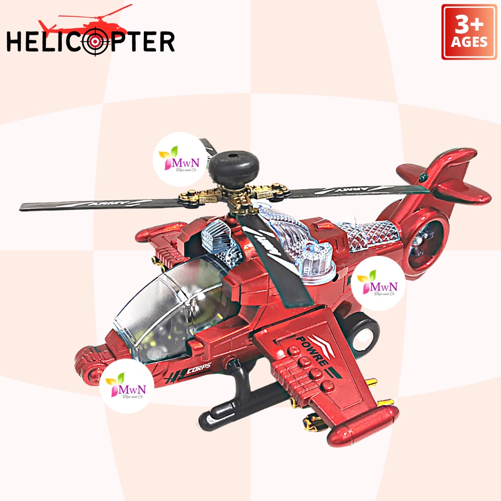 MWN Mainan Helicopter acousto-optic toys 1:72 Scale No.721