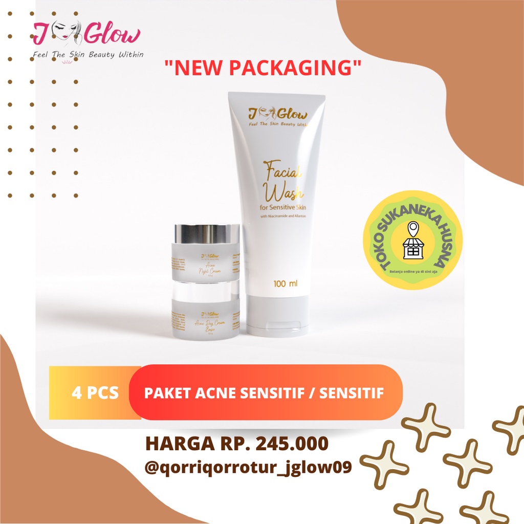 JGLOW paket sensitif & sensitif acne