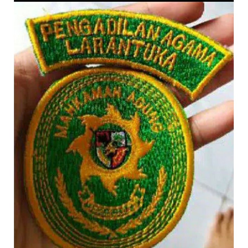 Badge Logo MAHKAMAH AGUNG &amp; Lokasi Pengadilan Negeri (bordir)