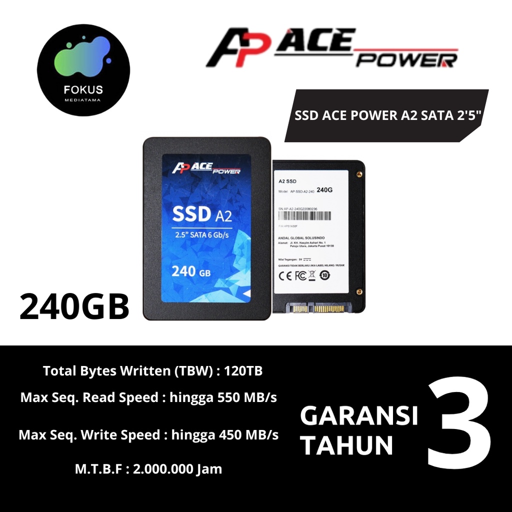 Ace Power SSD A2 240GB SATA3 (Bulk Package) / SSD 240GB