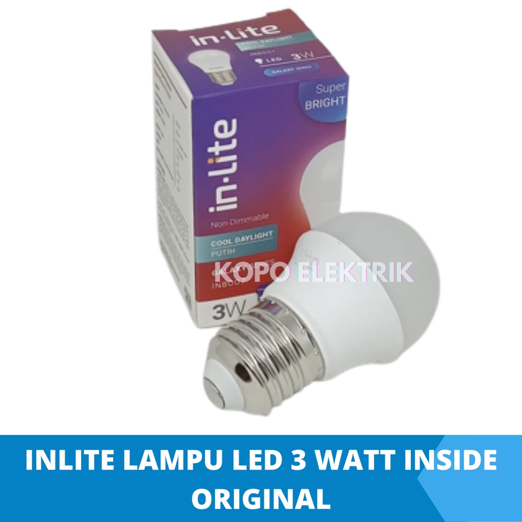 Lampu LED Bulb Inlite 3w 5w 7w 9w 12w 15w Watt INB007 Garansi