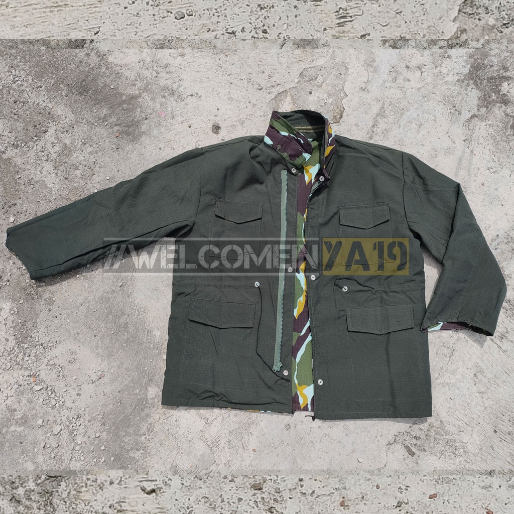 Jaket Bolak-Balik Loreng Brimob / Jaket Parka Bolak-Balik Loreng Brimob