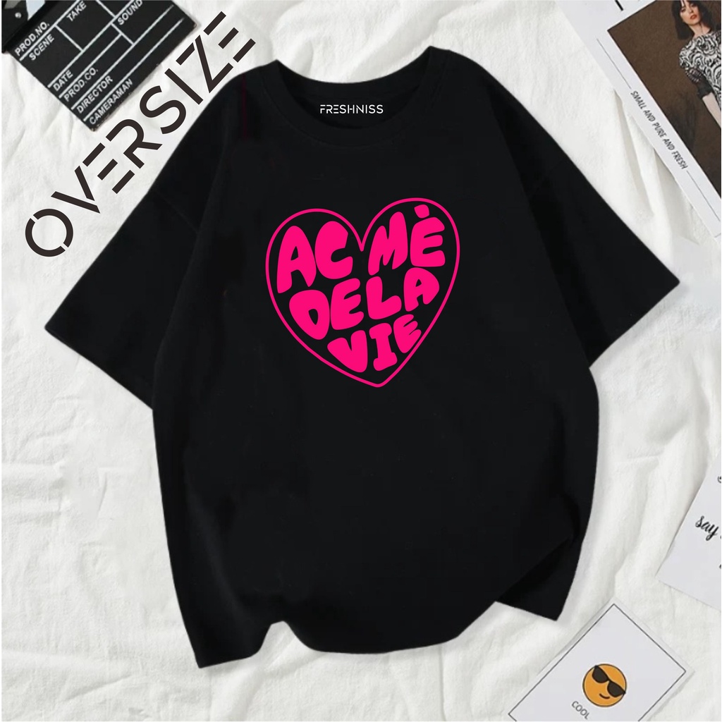 OVERSIZE LOVE Black 100% Authentic OVERSIZE TEE ADLV LOVE COLORFUL IMPORT UNISEX