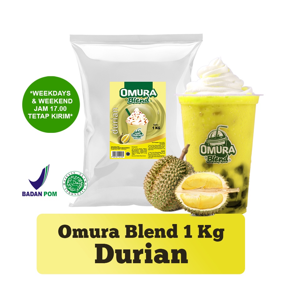 

Ready Stock-Cod OMURA Blend Bubuk Minuman Rasa Durian / Duren Powder Drink 1 Kg Omura Powder