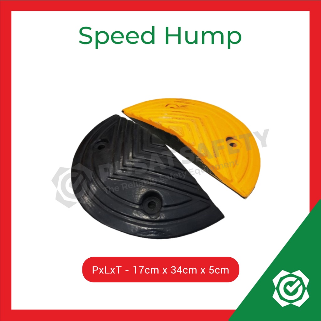 Rubber End Cap Speed Bump Tanpa Dynabolt Ujung Polisi Tidur Karet