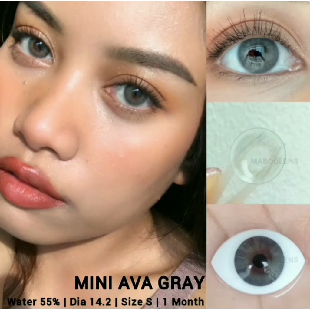 ORIGINAL Softlens MINI AVA BROWN GREY KITTY KAWAII Softlen Normal Minus