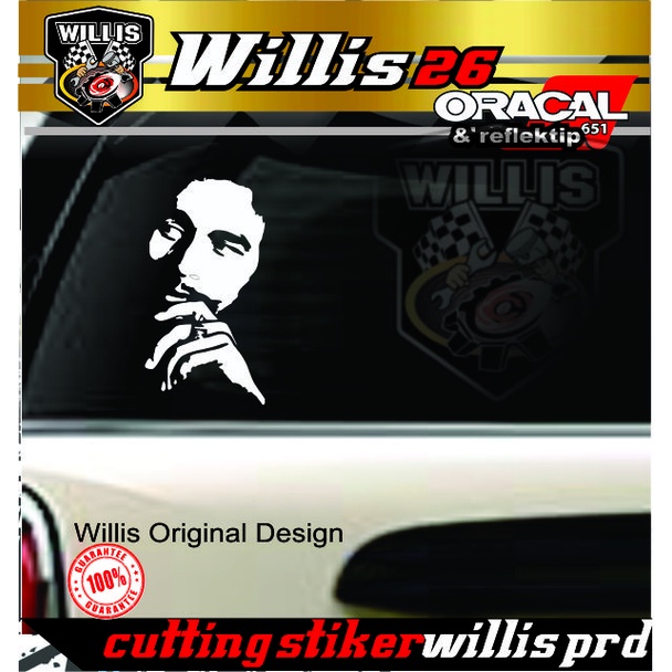 Cutting Sticker Stiker BOB MARLEY Kaca Mobil Windshield motor