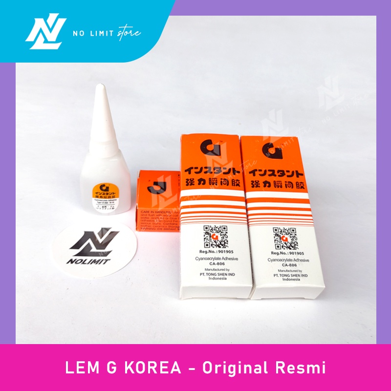 

Lem G Asli Korea 100% Original Barcode - Resmi PT Tong Shen Indonesia
