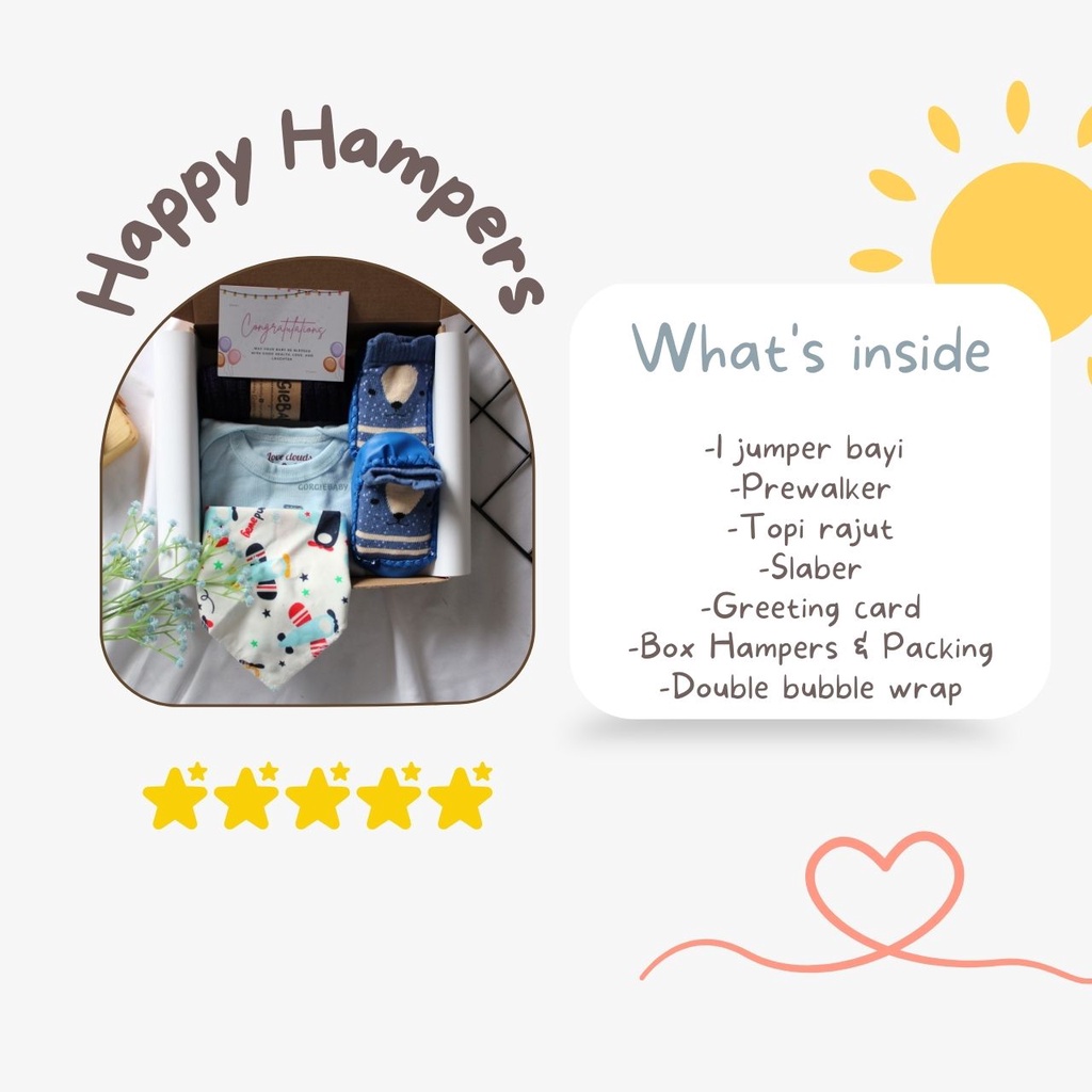 Baby Hampers Set  - Baby Hampers Premium Kado New Born Kado Bayi Paket Hampers Bayi GORGIEBABY