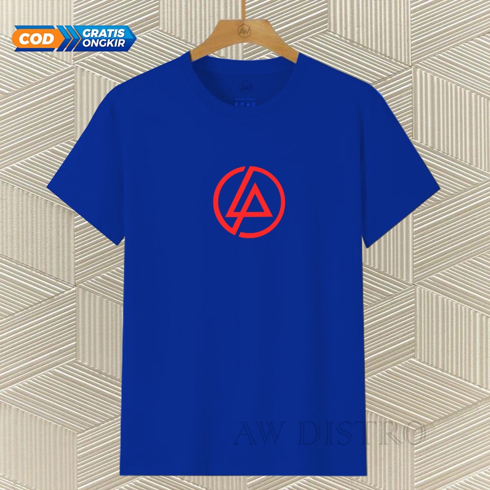 COD Baju Kaos Distro lp round Text Merah Premium Quality Lengan Pendek