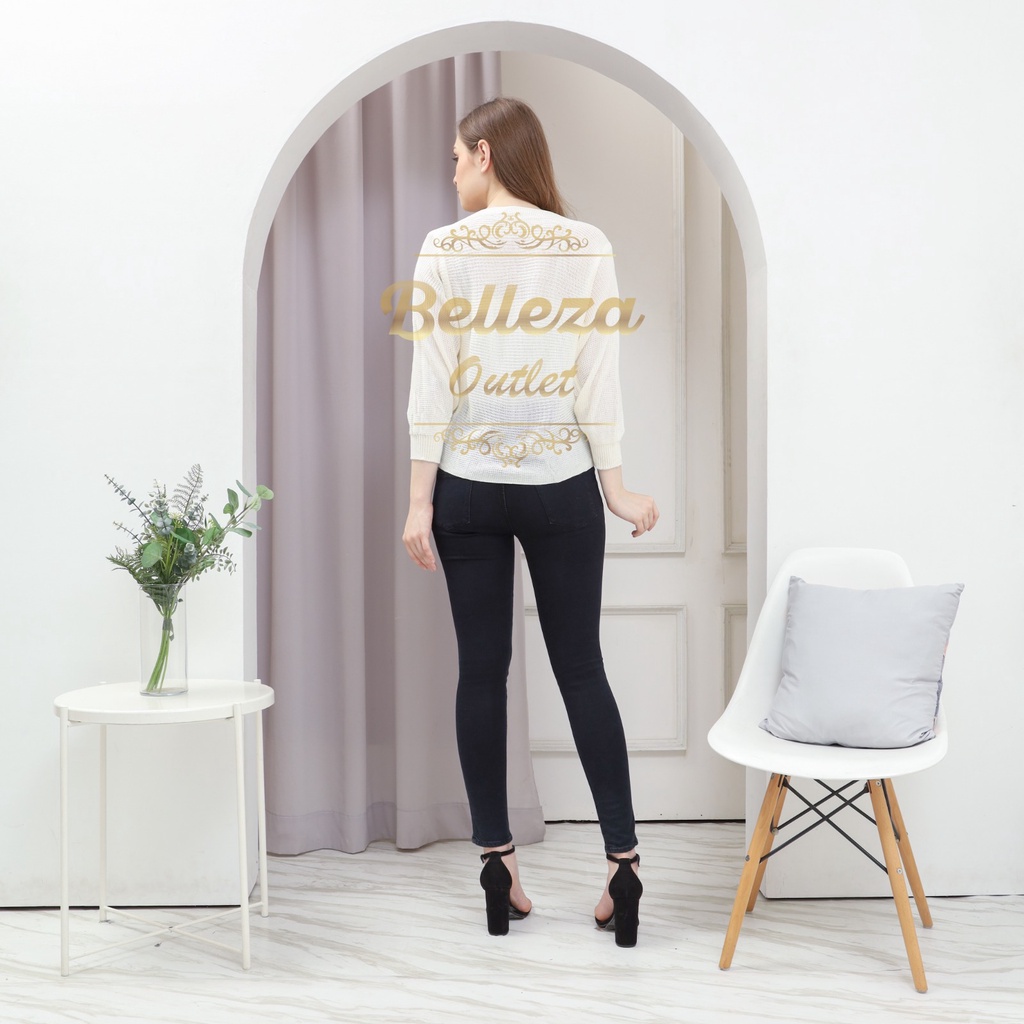 Belleza outlet baju rajut Cardigan rajut atasan wanita Moluna outer