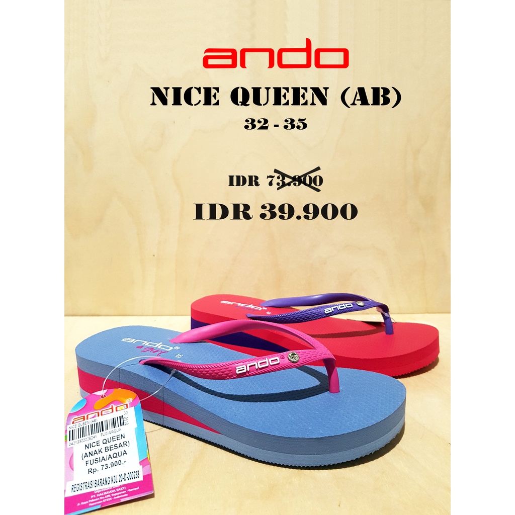 Sandal Anak Ando - Queen Elif & Nice Queen - Sandal Wedges Anak - Size 32-35