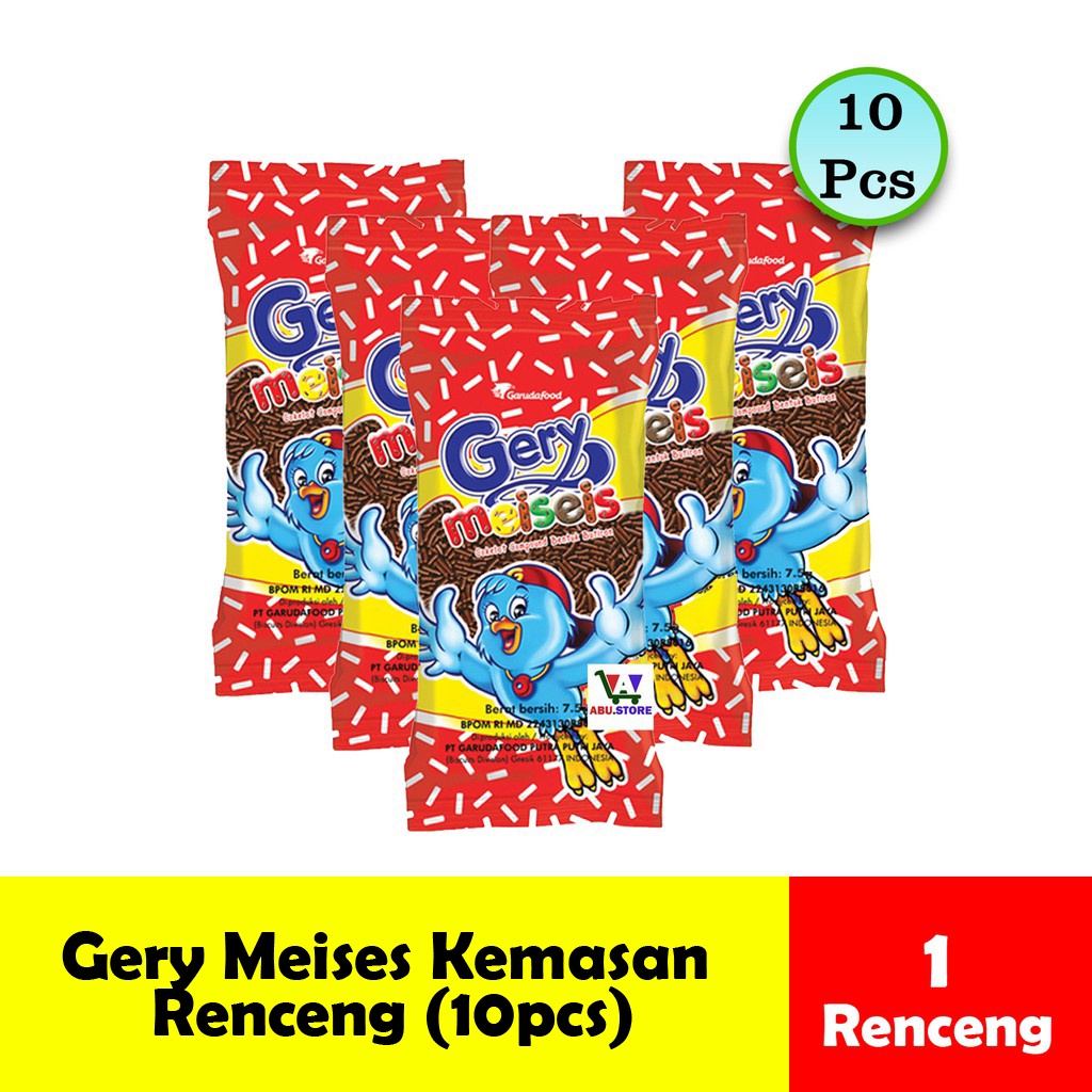 

Gery Meises / Meses kemasan Renceng isi 10pcs Garuda Food Snack Jadul