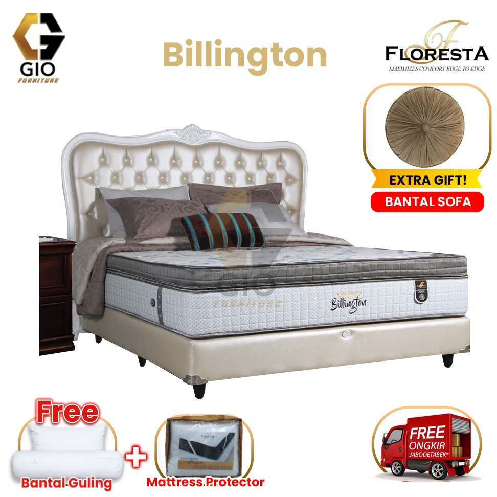 Kasur Floresta Billington / Floresta Springbed Billington (Full Set Mattress + Divan + Headboard + B
