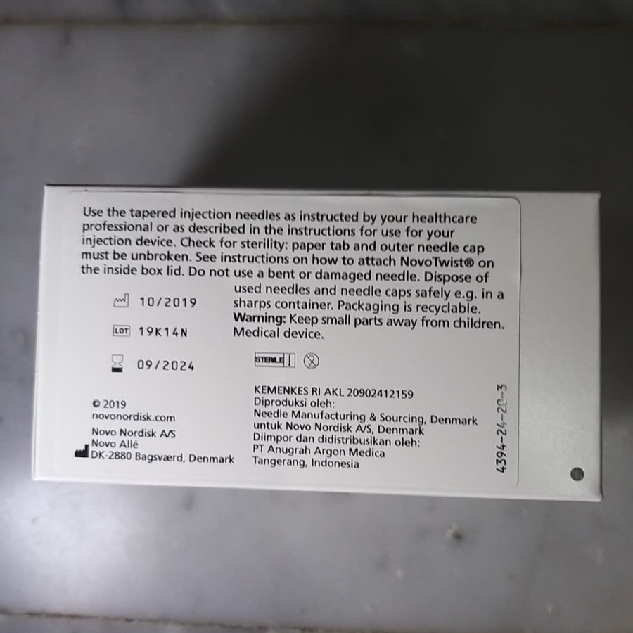 Jarum insulin 5 mm Novotwist