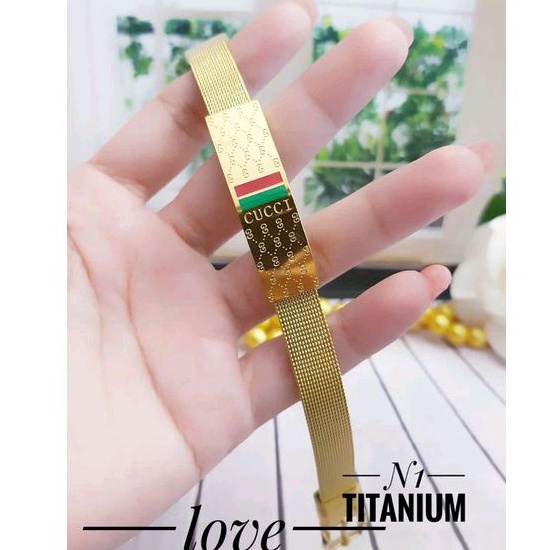 Gelang Titanium gold 930