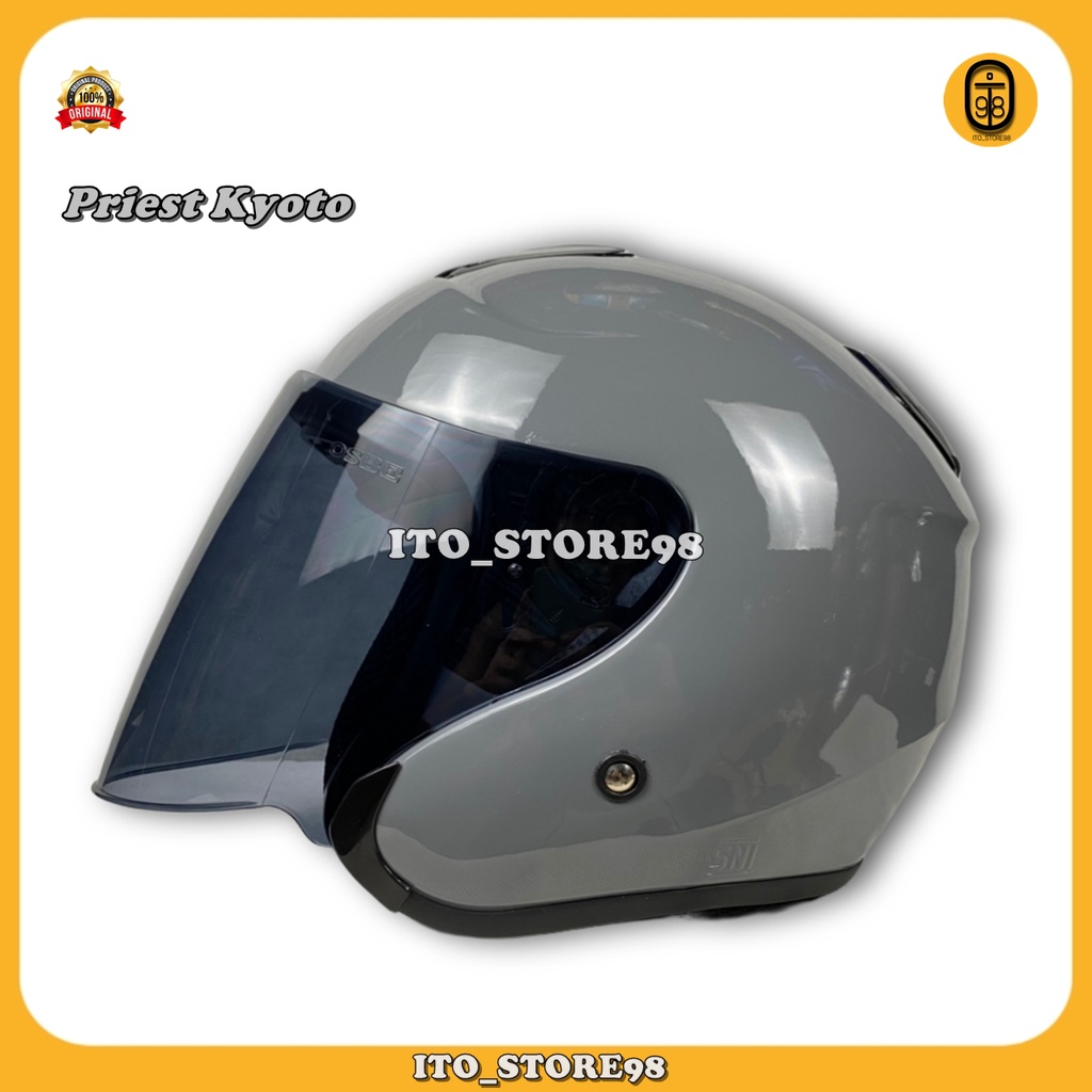 Helm Sepeda Motor Half Face Tipe Dyr Osaka / Kyt Kyoto / West Najima Helem Original Priest Untuk Pri