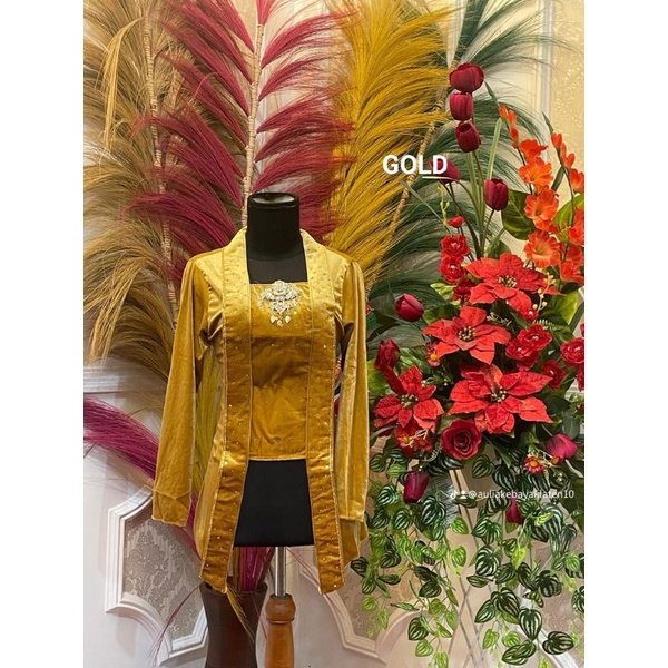 Kebaya bludru tabur L 95,xl 100,xxl 110,xxxl 115,xxxxl 120
