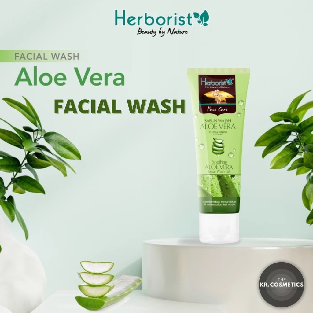 Herborist Facial Wash Gel (Sabun Wajah) Aloe Vera 80gr