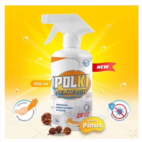 (FREE ITEM) POLKI PEMBERSIH NAT DAN KERAMIK UKURAN 500ML