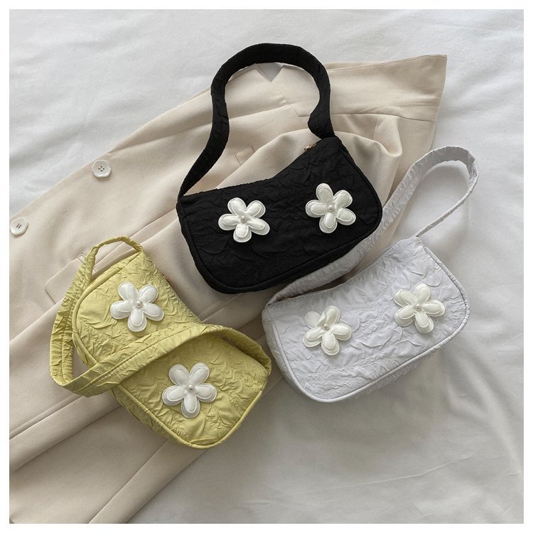 ALESSIA Shoulder Bag Tas Bahu Mini Kecil Flower Shoulder Square Bag  Kosmetik Wanita Korean Vintage Lucu Aesthetic konser Style Chikoisme