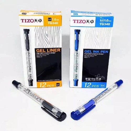 

Pulpen TIZO GEL LINER BIRU/HITAM 1 MM