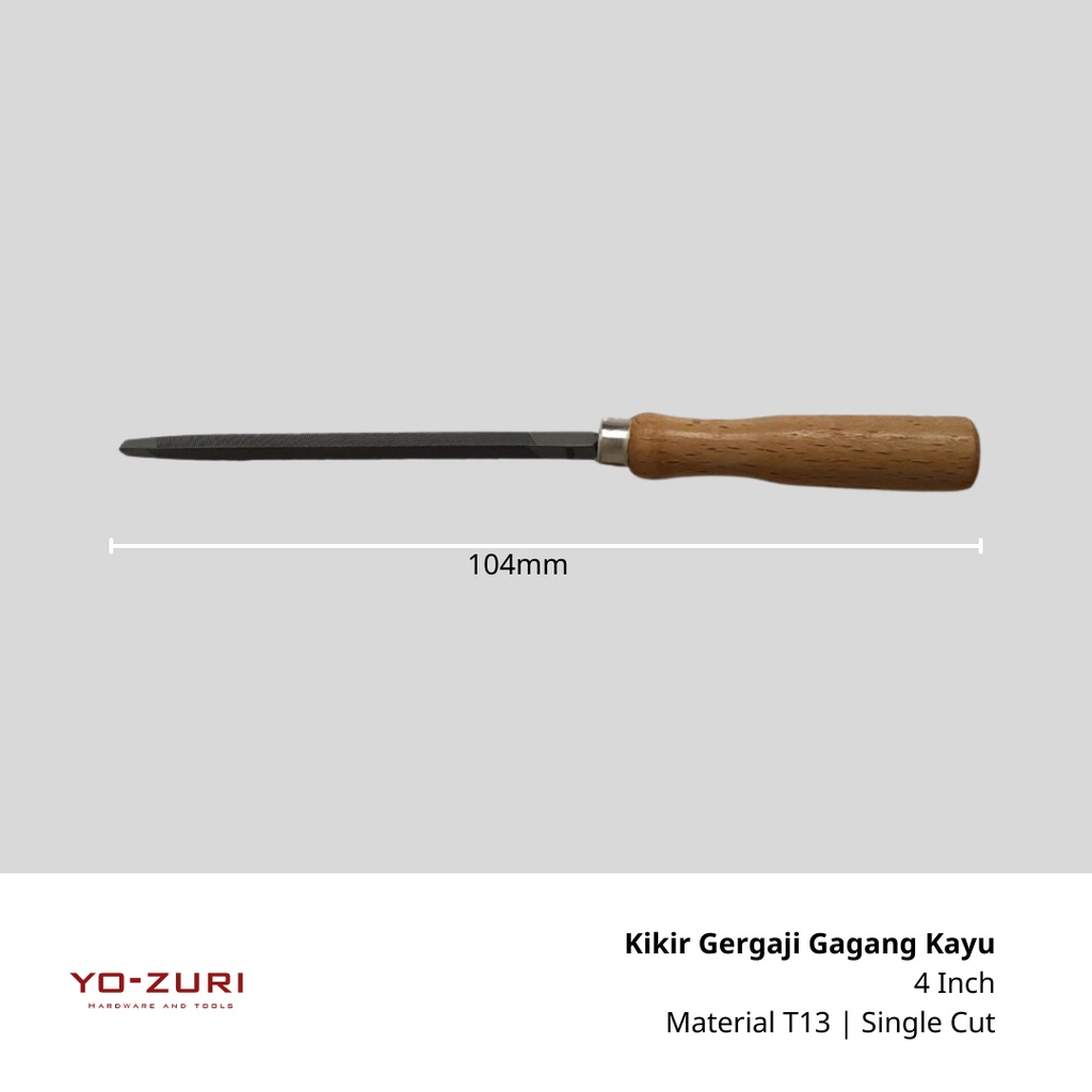 Kikir Gergaji Segitiga Slim Taper 4 Inch YOZURI