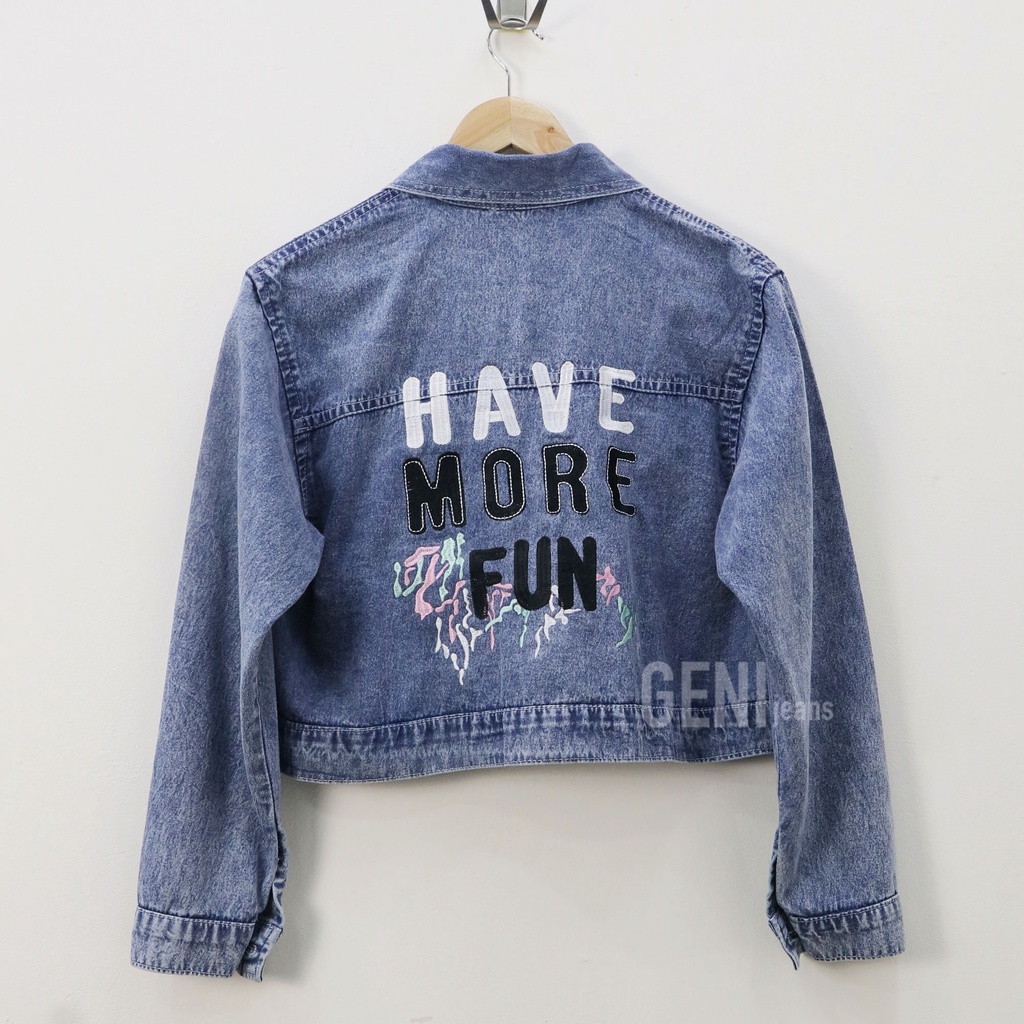 (ORIGINAL) Yifor crop jacket jeans wanita by Genijeans