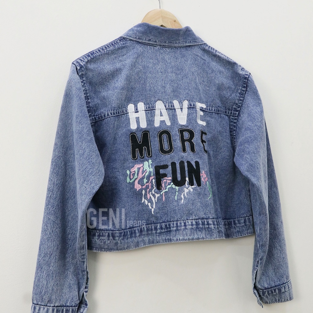 Morefun jacket jeans wanita by Genijeans