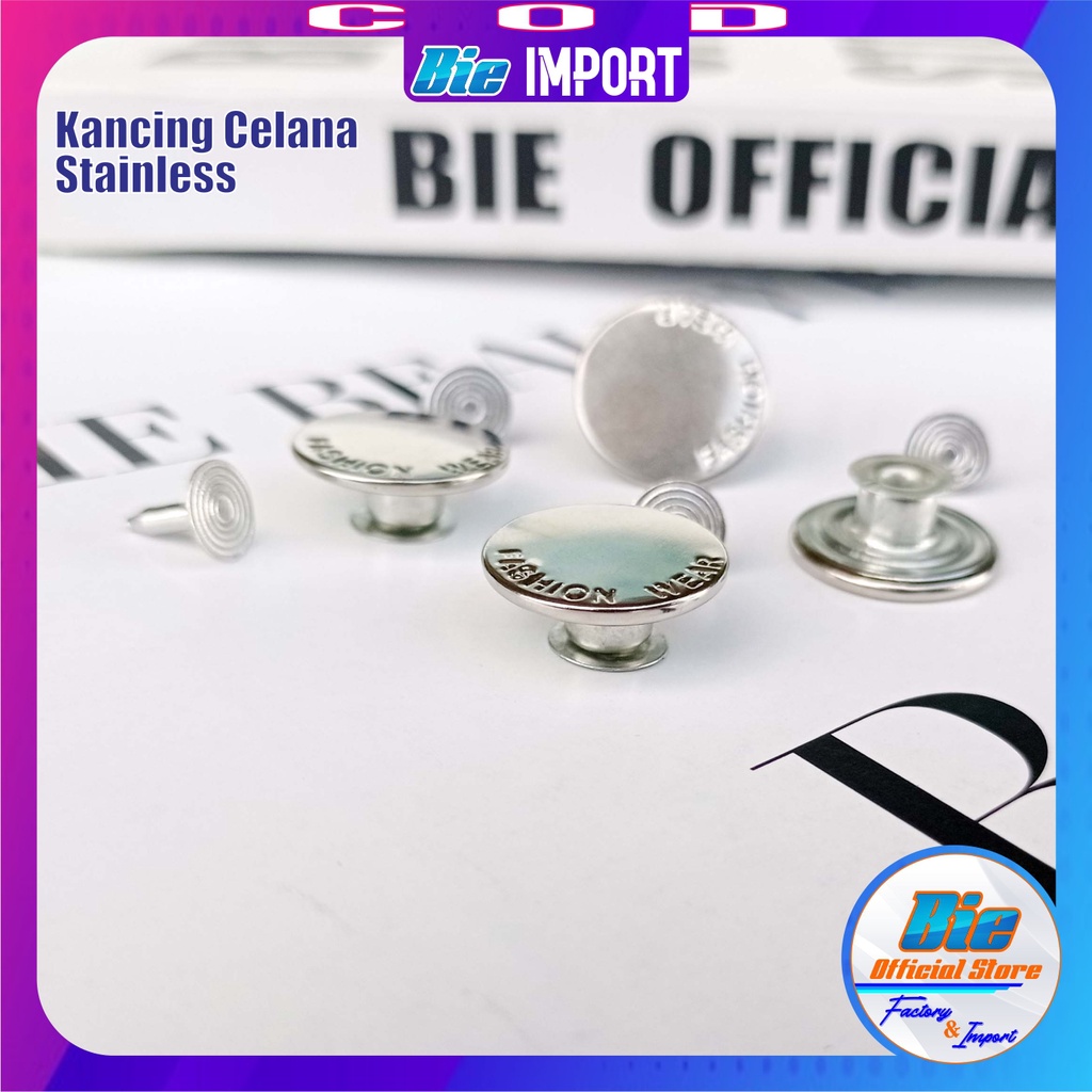 Kancing Celana Fashion Stainless Steel Impor Best Seller