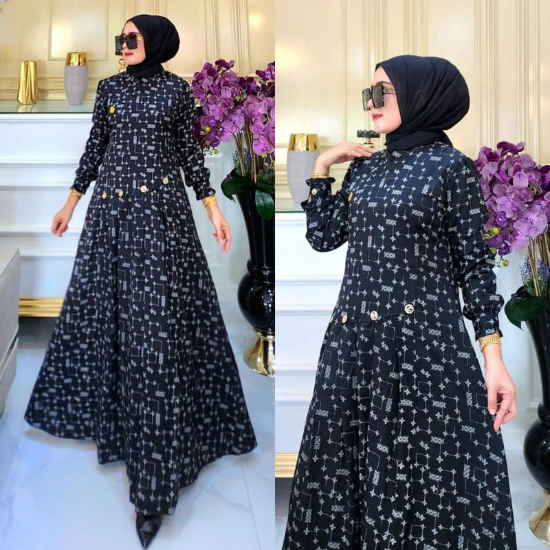 GAMIS DOBBY MEIDINA AZENIA DRESS PREMIUM (DJH)