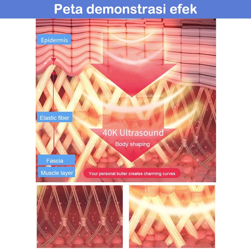 6 in 1 RF Lipolaser 40k Alat rf wajah slimming radio frequency lipo laser cavitasi Pelangsing Badan Alat RF Slimming machine 100% Original[BISA COD]