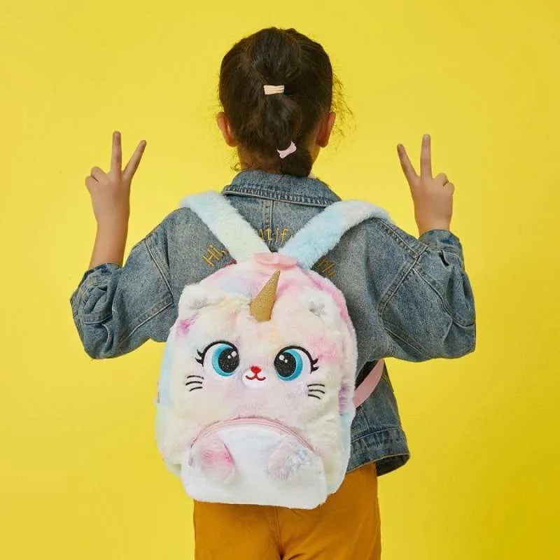 tas ransel bulu lucu cat unicorn / bunny fur