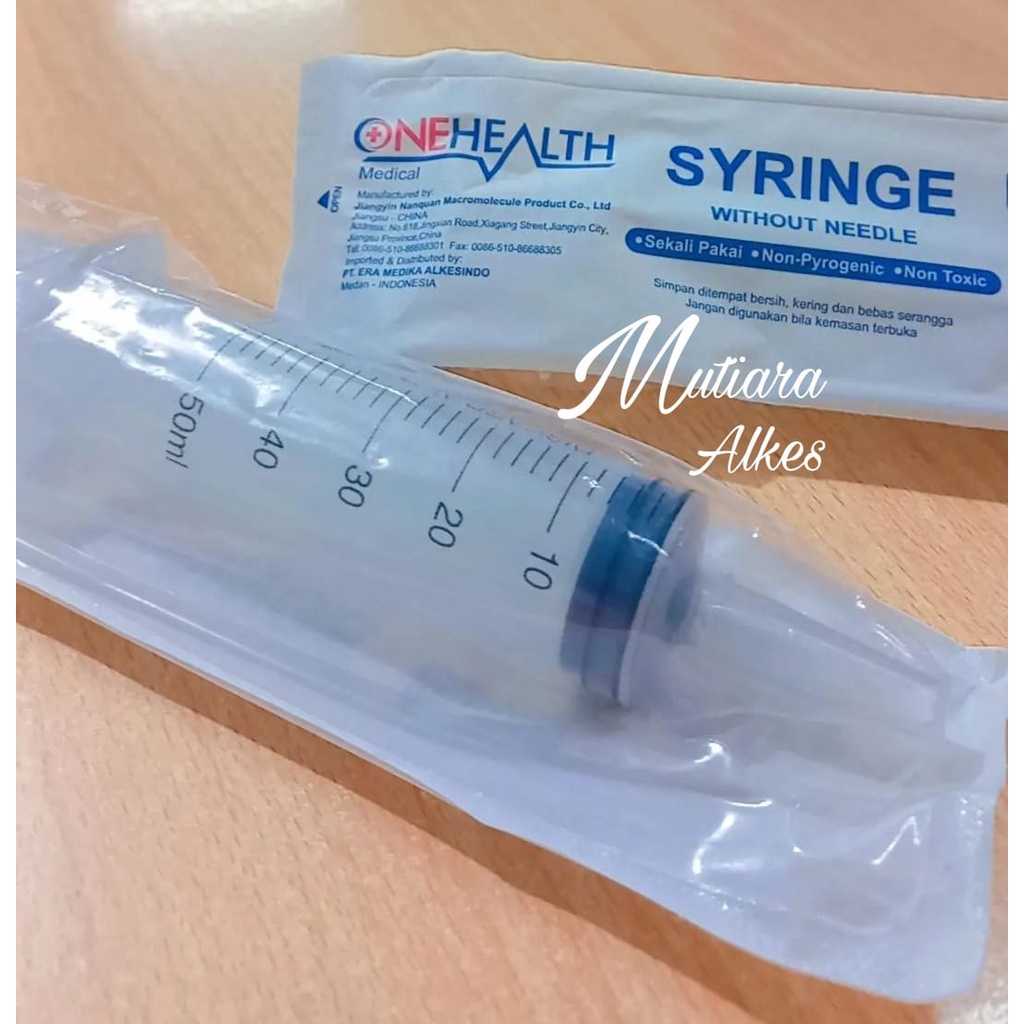 Eceran 1pcs - Spuit Suntikan Feeding Syringe tanpa jarum 50cc Catheter Tip