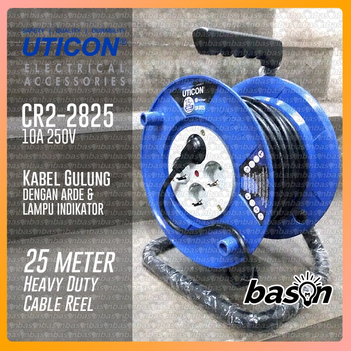 UTICON CR2825 Cable Reel  - Kabel Gulung Arde 25 meter