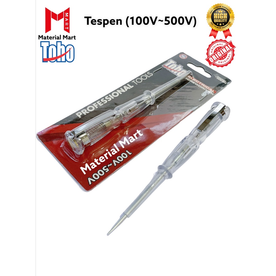 (1 PC) Tespen Toho Min Premium | Obeng Tespen (-) | Obeng Listrik ORI | Material Mart