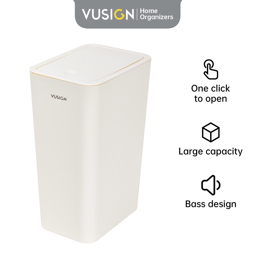 Vusign Trash Can / Tempat Sampah / Tong Sampah Tertutup Ruang Tamu Kotak VS110X VS1120