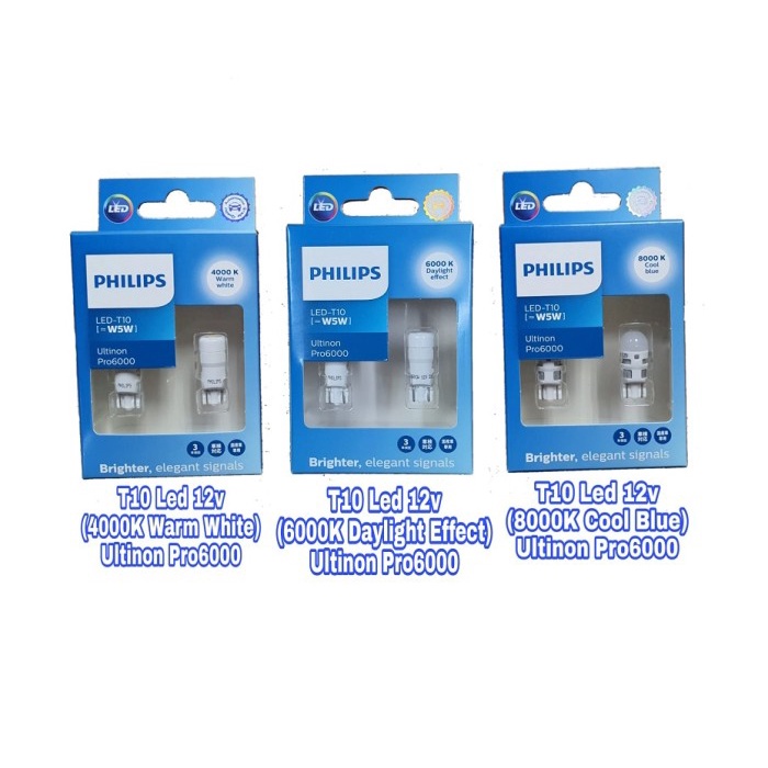 Philips Led T10 W5W Ultinon Pro6000 4000K / 6000K 12V