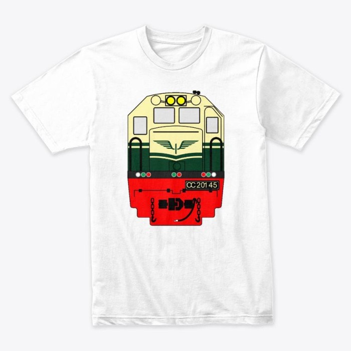 HOT SALE KAOS KERETA API LOKOMOTIF CC 201 ERA DKA - PJKA RAILFANS DEWASA DAN TERBARU