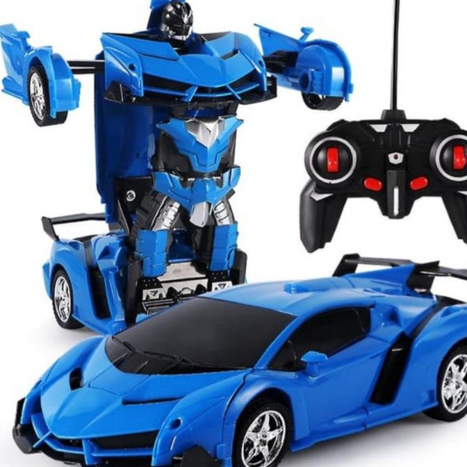 RC TRANSFORMER MOBIL REMOT JADI MOBIL BATRAI CAS, MOBIL JADI ROBOT