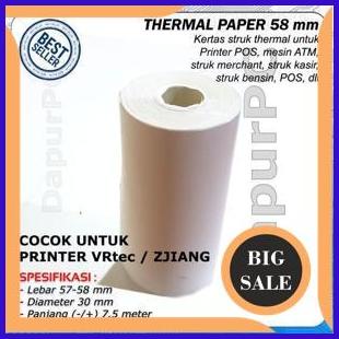 

Kertas Thermal Paper 58 x 30 mm Struk utk ATM Printer Kasir Zjiang tools n parts 29M4R23