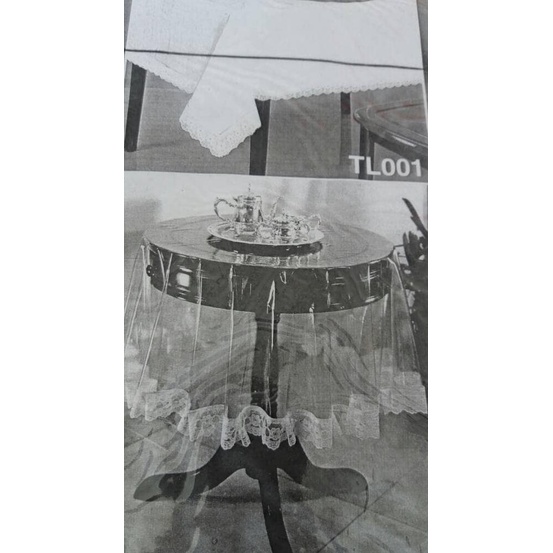 Taplak meja plastik / taplak plastik / taplak plastik / bulat / bundar