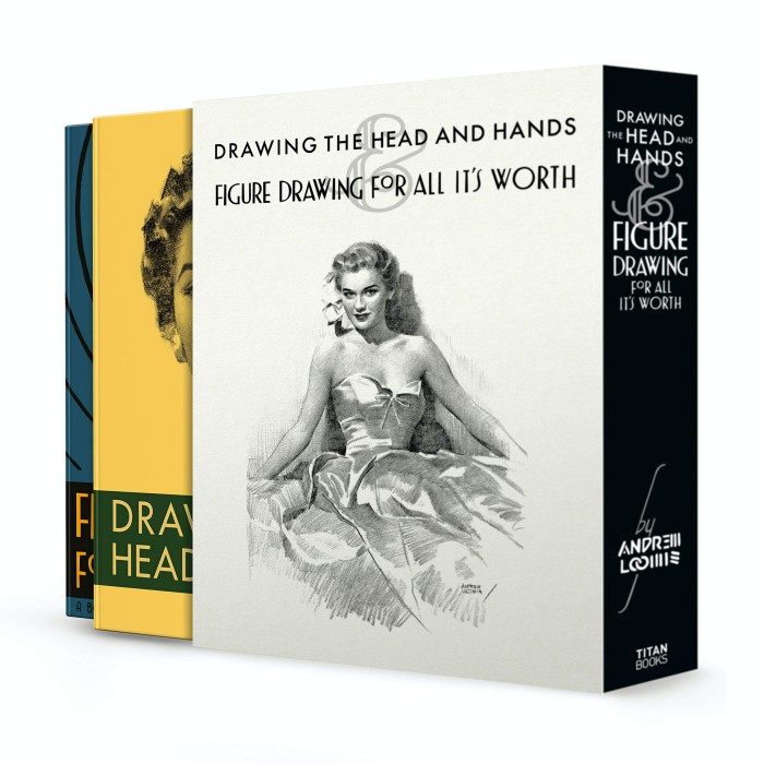 Terlaris Andrew Loomis Tutorial Set - Drawing The Head, Hands & Figure Drawing